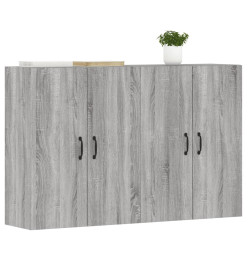 Armoires murales 2 pcs sonoma gris bois d'ingénierie