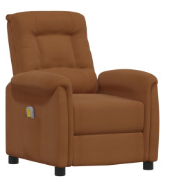 Fauteuil de massage Marron Tissu microfibre