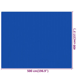 Tapis de tente 400x500 cm Bleu PEHD