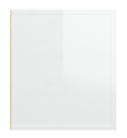 Meuble TV Blanc brillant 100x35x40 cm Bois d'ingénierie