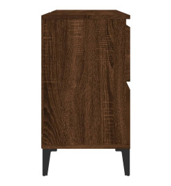 Meuble d'évier chêne marron 80x33x60 cm bois d'ingénierie