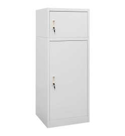 Armoire à selles Gris clair 53x53x140 cm Acier