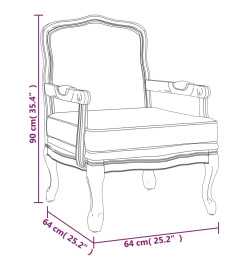 Chaise de canapé beige 64x64x90 cm lin