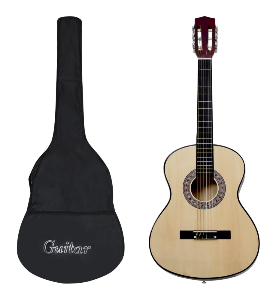 Guitare classique avec sac pour débutants 4/4 39"