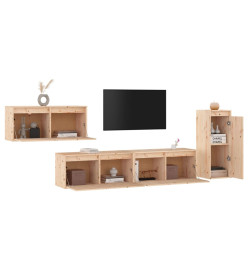 Meubles TV 4 pcs Bois massif de pin