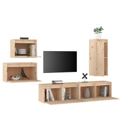 Meubles TV 5 pcs Bois massif de pin