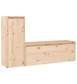 Meubles TV 2 pcs Bois massif de pin