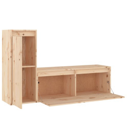 Meubles TV 2 pcs Bois massif de pin