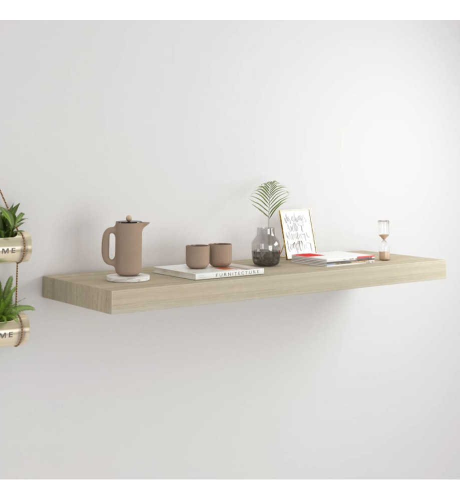 Étagère murale flottante Chêne 80x23,5x3,8 cm MDF