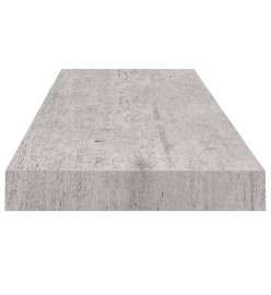 Étagère murale flottante Gris béton 80x23,5x3,8 cm MDF