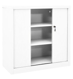 Armoire à portes coulissantes Blanc 90x40x90 cm Acier