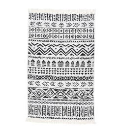 Tapis Noir et blanc 160x230 cm Coton