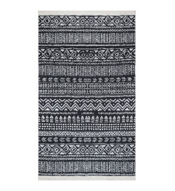 Tapis Noir et blanc 160x230 cm Coton