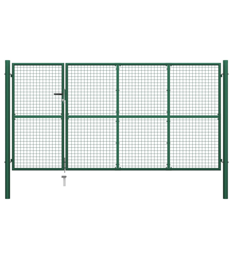 Portillon Acier 350x150 cm Vert