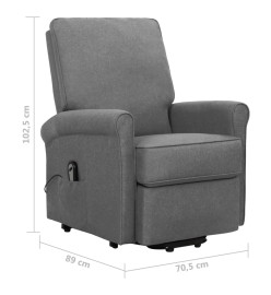 Fauteuil Gris clair Tissu