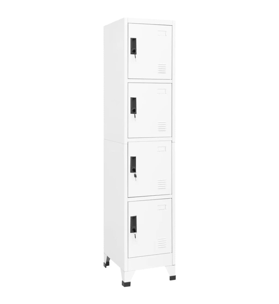 Armoire à casiers Blanc 38x45x180 cm Acier