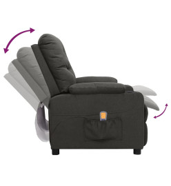 Fauteuil de massage Gris foncé Tissu