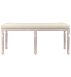 Banc beige 110x40x49 cm lin