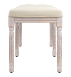 Banc beige 110x40x49 cm lin