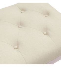 Banc beige 110x40x49 cm lin