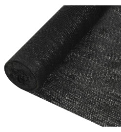 Filet brise-vue Noir 3,6x25 m PEHD 195 g/m²