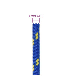 Corde de bateau Bleu 5 mm 250 m Polypropylène