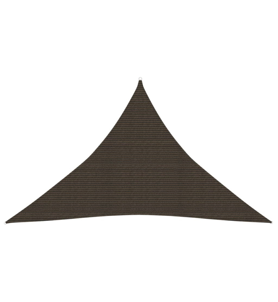 Voile d'ombrage 160 g/m² Marron 3,5x3,5x4,9 m PEHD