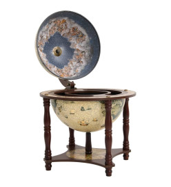 Support à vin bar forme globe Marron Bois d'eucalyptus massif