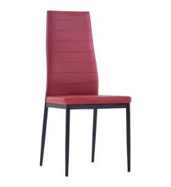 Mobilier de salle à manger 5 pcs Rouge bordeaux