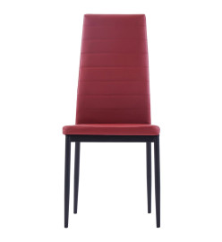 Mobilier de salle à manger 5 pcs Rouge bordeaux