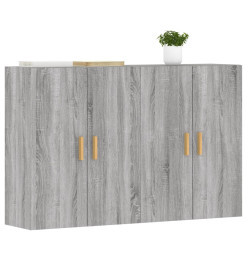 Armoires murales 2 pcs sonoma gris bois d'ingénierie