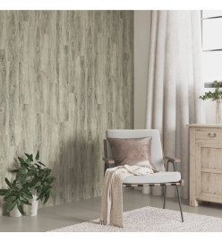 Panneaux muraux Aspect bois Gris PVC 2,06 m²