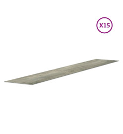 Panneaux muraux Aspect bois Gris PVC 2,06 m²