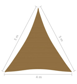 Voile d'ombrage 160 g/m² Taupe 4x5x5 m PEHD