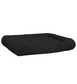 Coussin avec oreillers pour chien Noir 115x100x20 cm Tissu