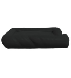 Coussin avec oreillers pour chien Noir 115x100x20 cm Tissu