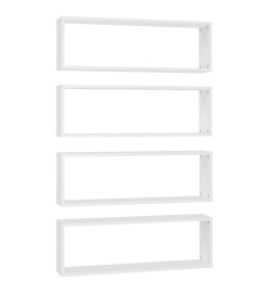 Étagères cube murales 4 pcs Blanc 80x15x26,5 cm Aggloméré