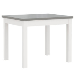 Ensemble de table et chaises enfants 4 pcs Blanc et gris MDF