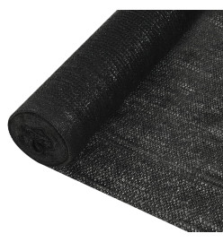 Filet brise-vue Noir 1,5x10 m PEHD 150 g/m²