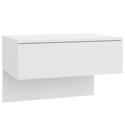 Tables de chevet murales 2 pcs Blanc brillant