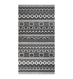 Tapis à tissage plat d'extérieur 80x150 cm Gris foncé