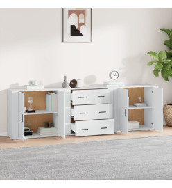 Buffets 3 pcs Blanc Bois d'ingénierie