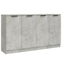 Buffets 2 pcs Gris béton 60x30x70 cm Bois d'ingénierie