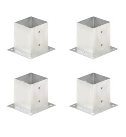 Ancres de poteau 4 pcs Métal galvanisé 121 mm