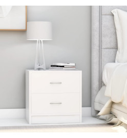 Tables de chevet 2 pcs Blanc 40x30x40 cm Bois d'ingénierie