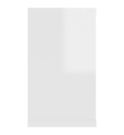 Étagère cube murale 2 pcs Blanc brillant 80x15x26,5cm Aggloméré