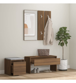 Ensemble de meubles de couloir Chêne marron Bois d'ingénierie