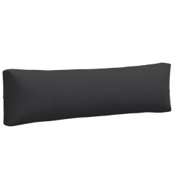 Coussins de palette 2 pcs noir tissu