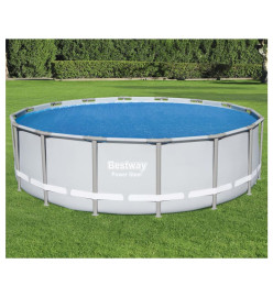 Bestway Couverture solaire de piscine ronde 462 cm Bleu