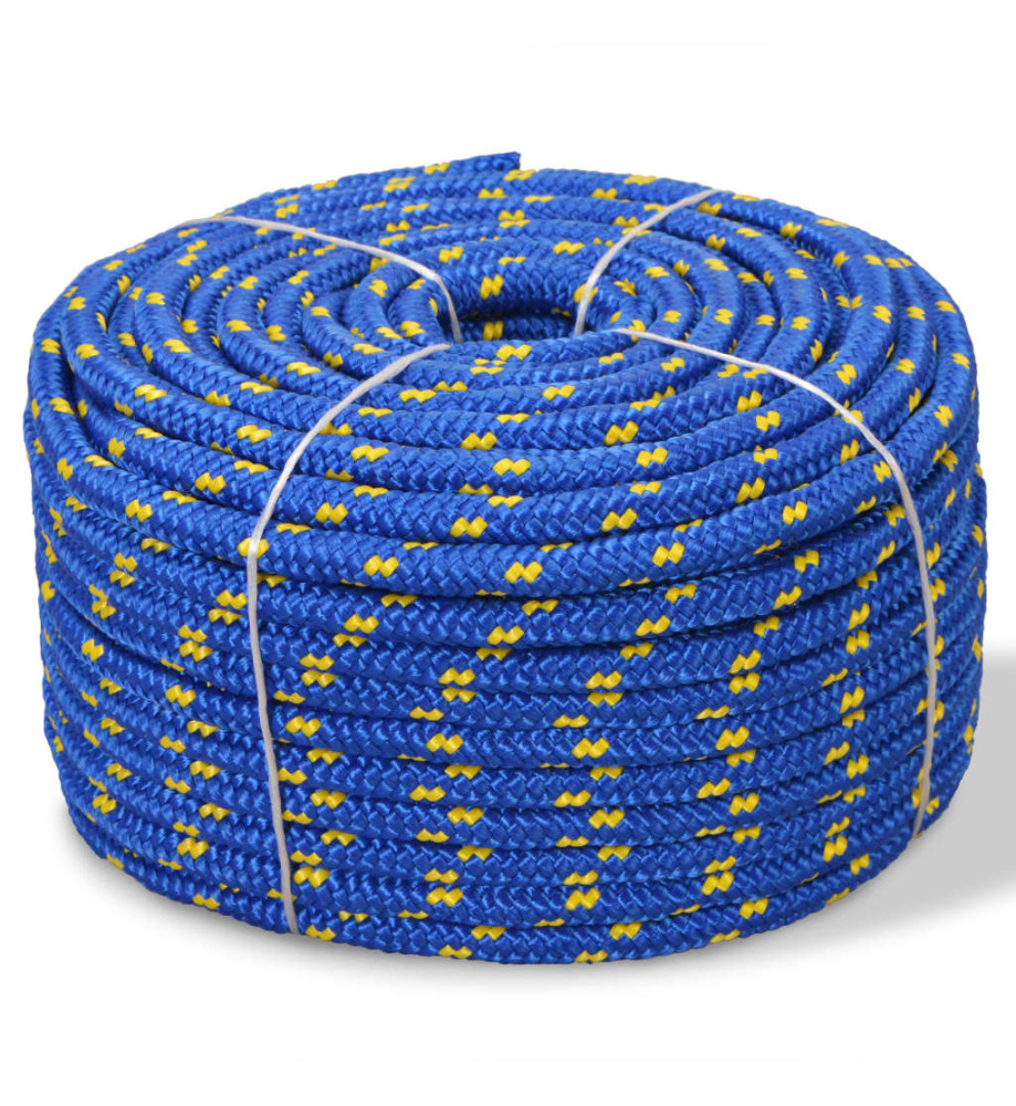 Corde de bateau Polypropylène 10 mm 250 m Bleu